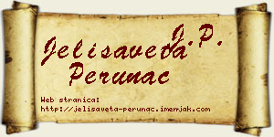 Jelisaveta Perunac vizit kartica